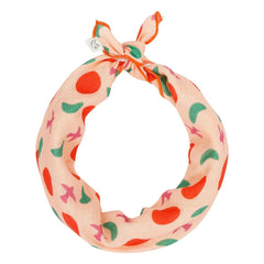 Jenest - Birds Pattern Organic Cotton Bandana | Peach