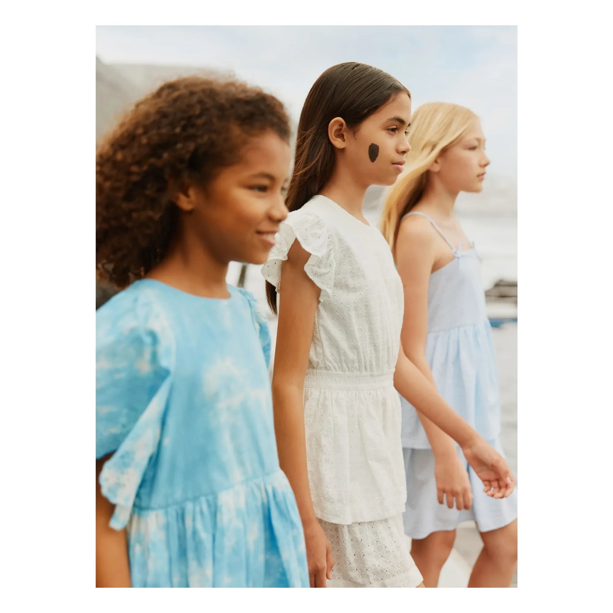 Molo - Carma organic cotton ruffle dress | White