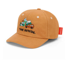 Hello Hossy - Outer Cotton Curved Visor Hat | Camel