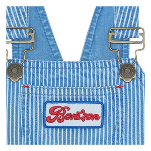 Bonton - Stylish Striped Denim Overalls | Blue