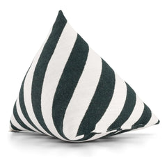 The Socialite Family - Divino Jacquard Striped Cushion | Dark Green