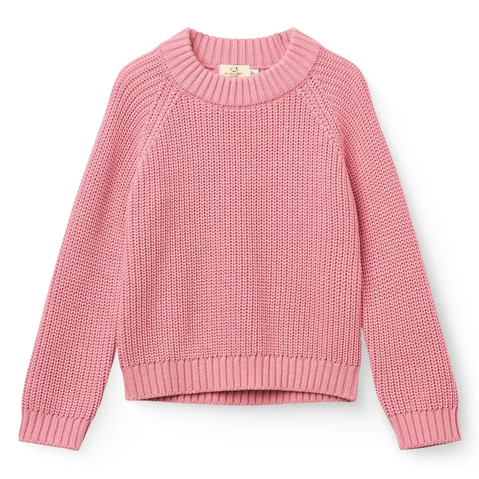 Copenhagen Colors - Classic Ribbed Organic Cotton Sweater | Candy Pink
