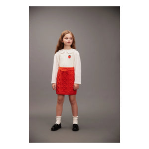 Mini Rodini - Strawberry Organic Cotton Blouse | White