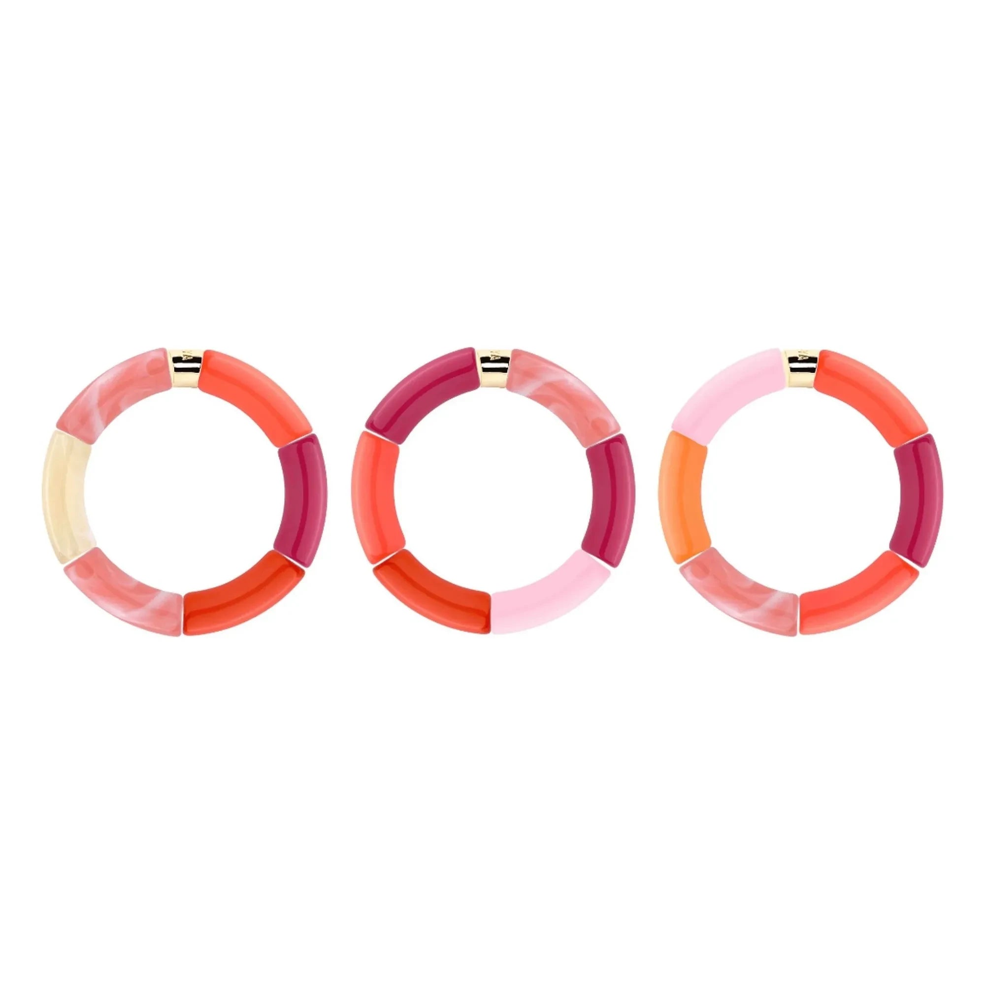 Parabaya - Jinga 3 Bracelets | Pink
