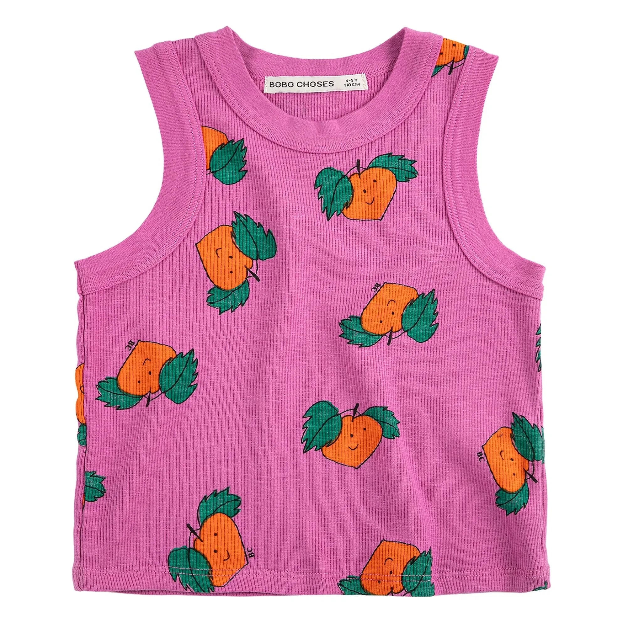 Bobo Choses - Ribbed Tank Top Oranges Organic Cotton | Purple