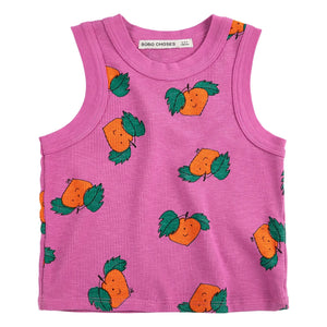 Bobo Choses - Ribbed Tank Top Oranges Organic Cotton | Purple