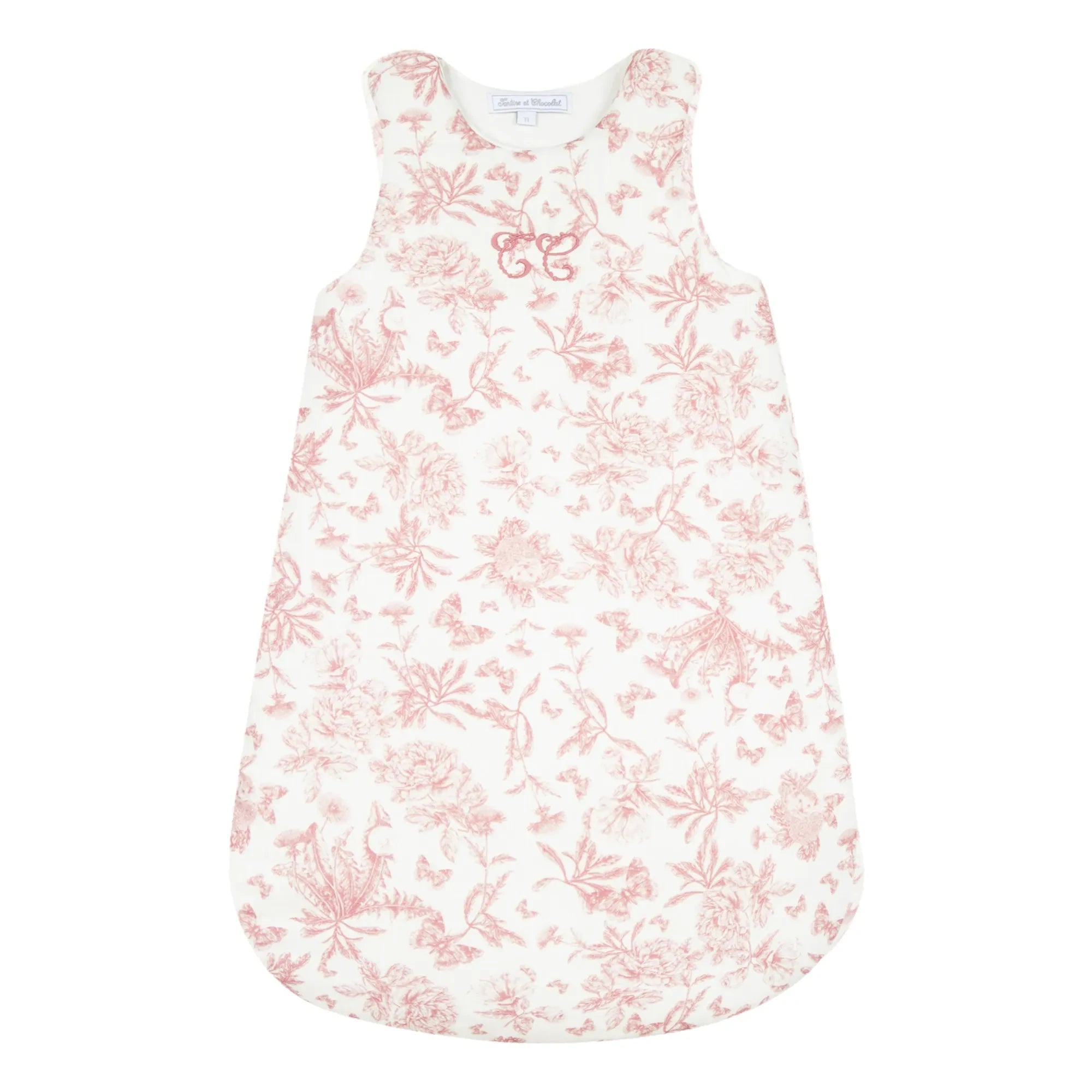 Tartine et Chocolat - Toile de Jouy Baby Sleep Suit | Peach