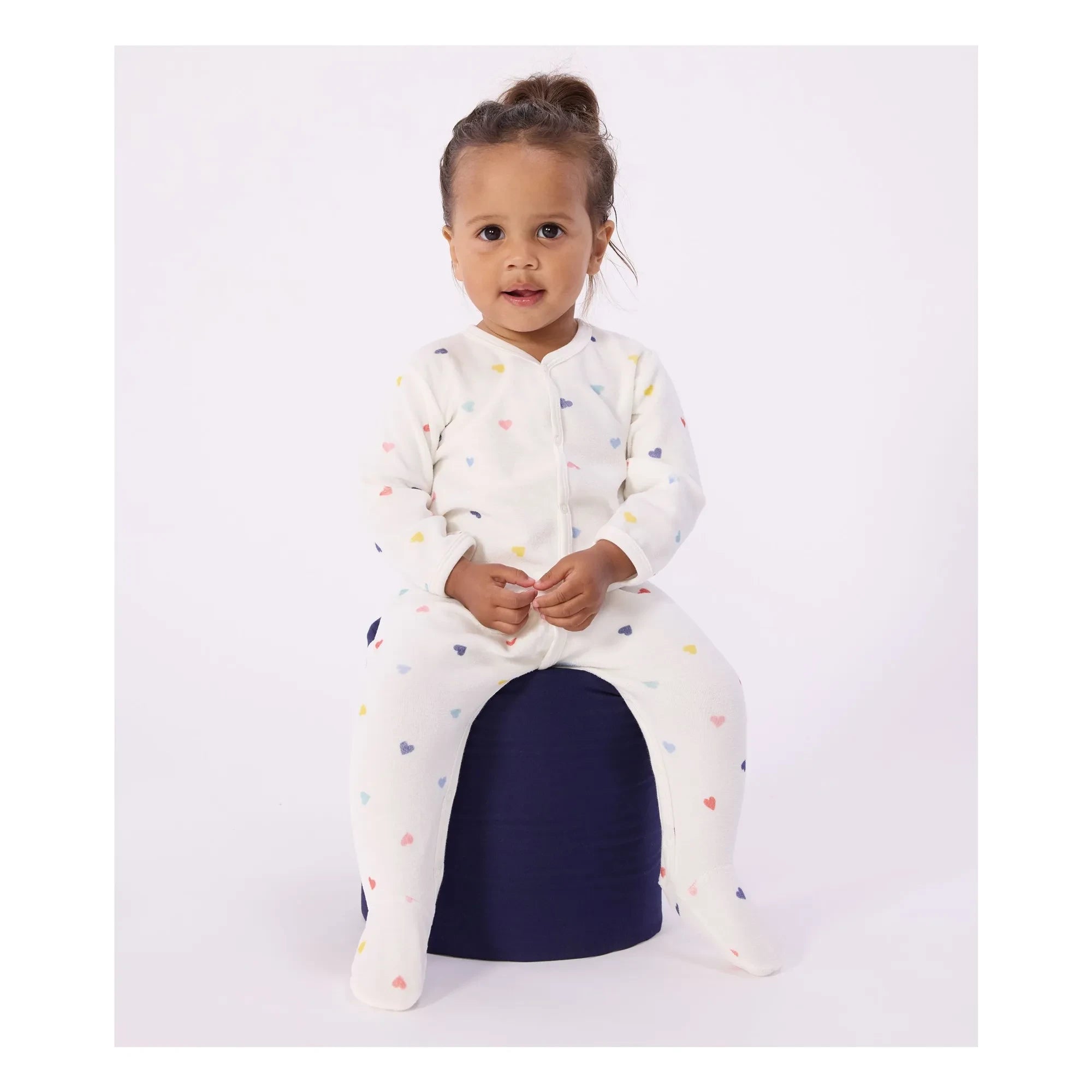 Little Boat - Sleep Well Hearts Kadife Pijamalar | Beyaz
