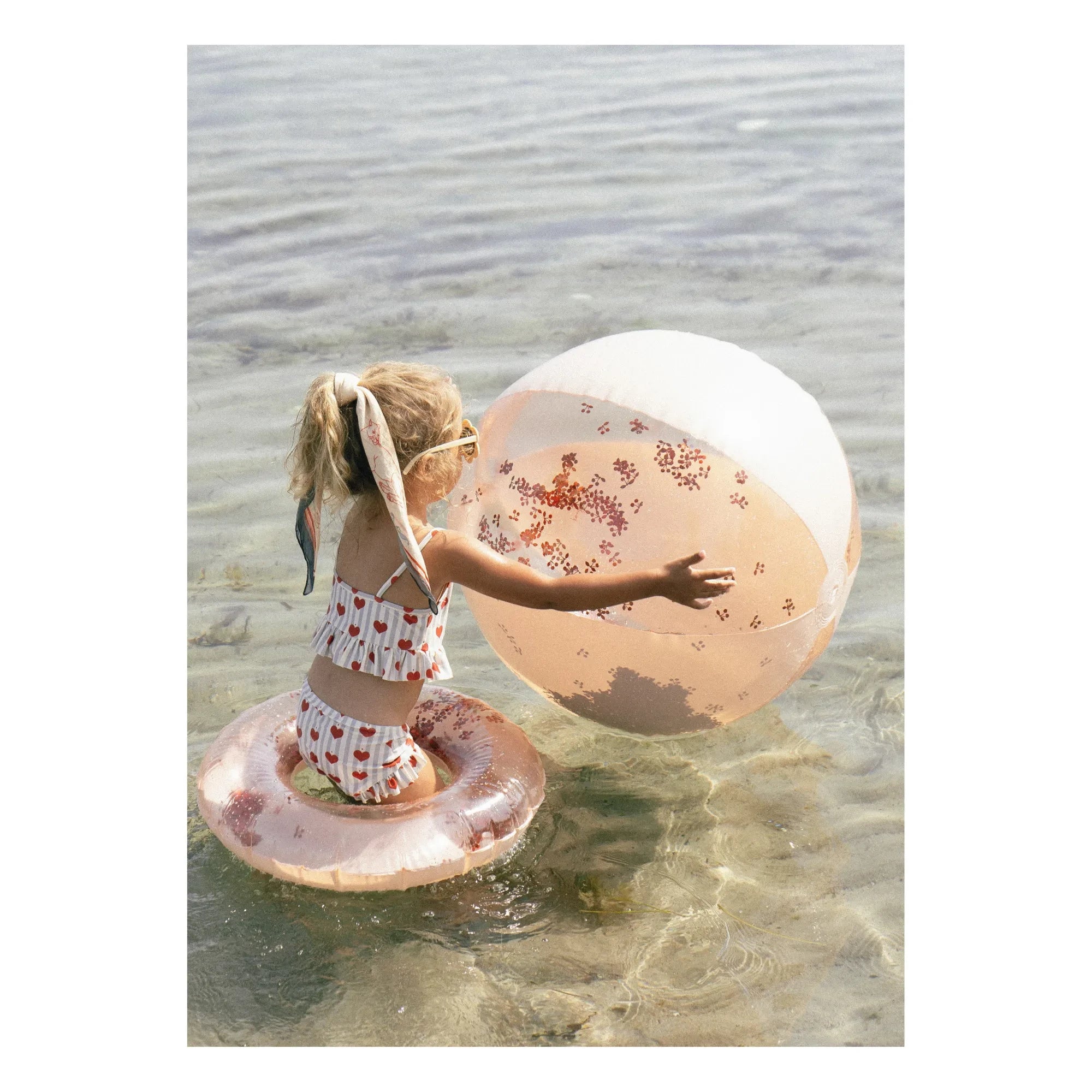 Konges Sløjd - Glitter Inflatable Float Ø50cm | Dusty Pink