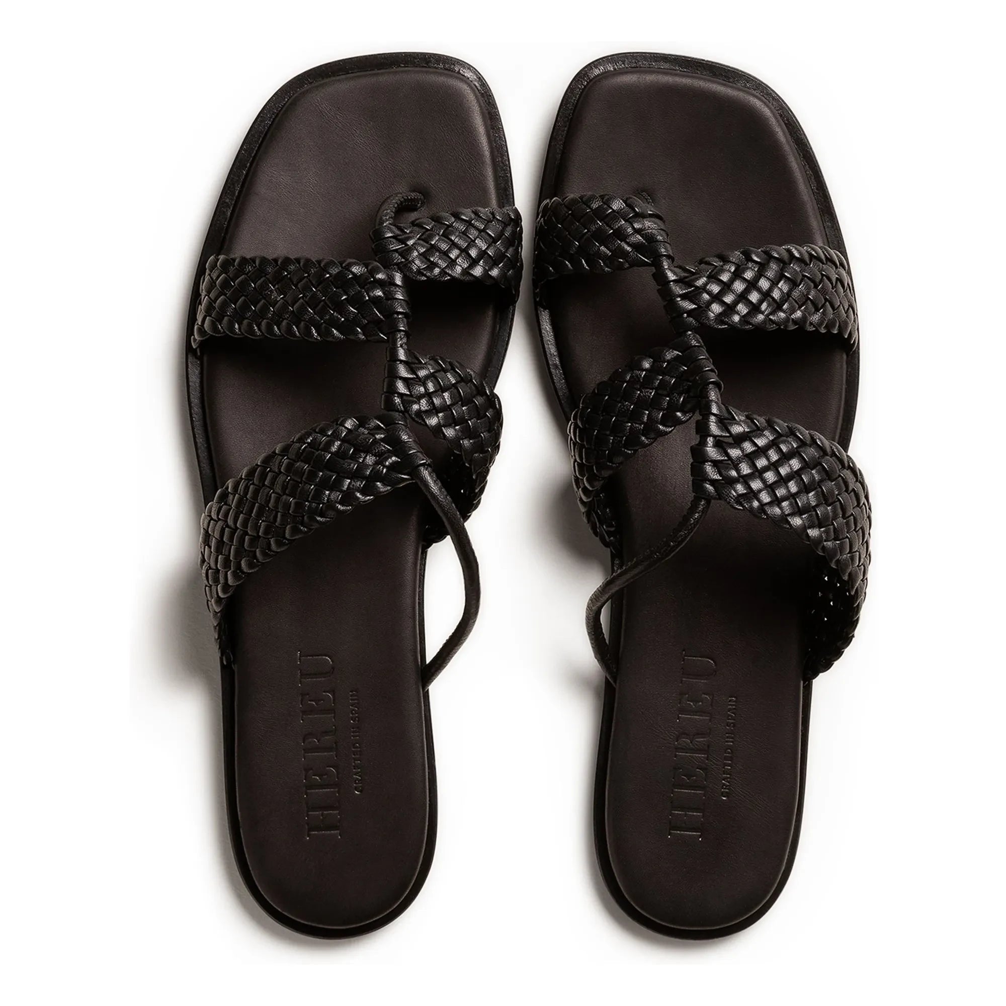 Hereu - Lina Leather Sandals | Black