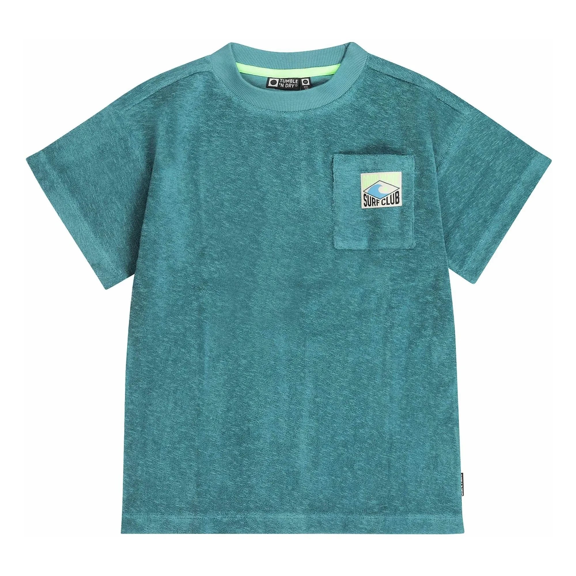 Tumble N'Dry - Morea Oversize Organik Pamuklu Havlu Tişört | Peacock Blue