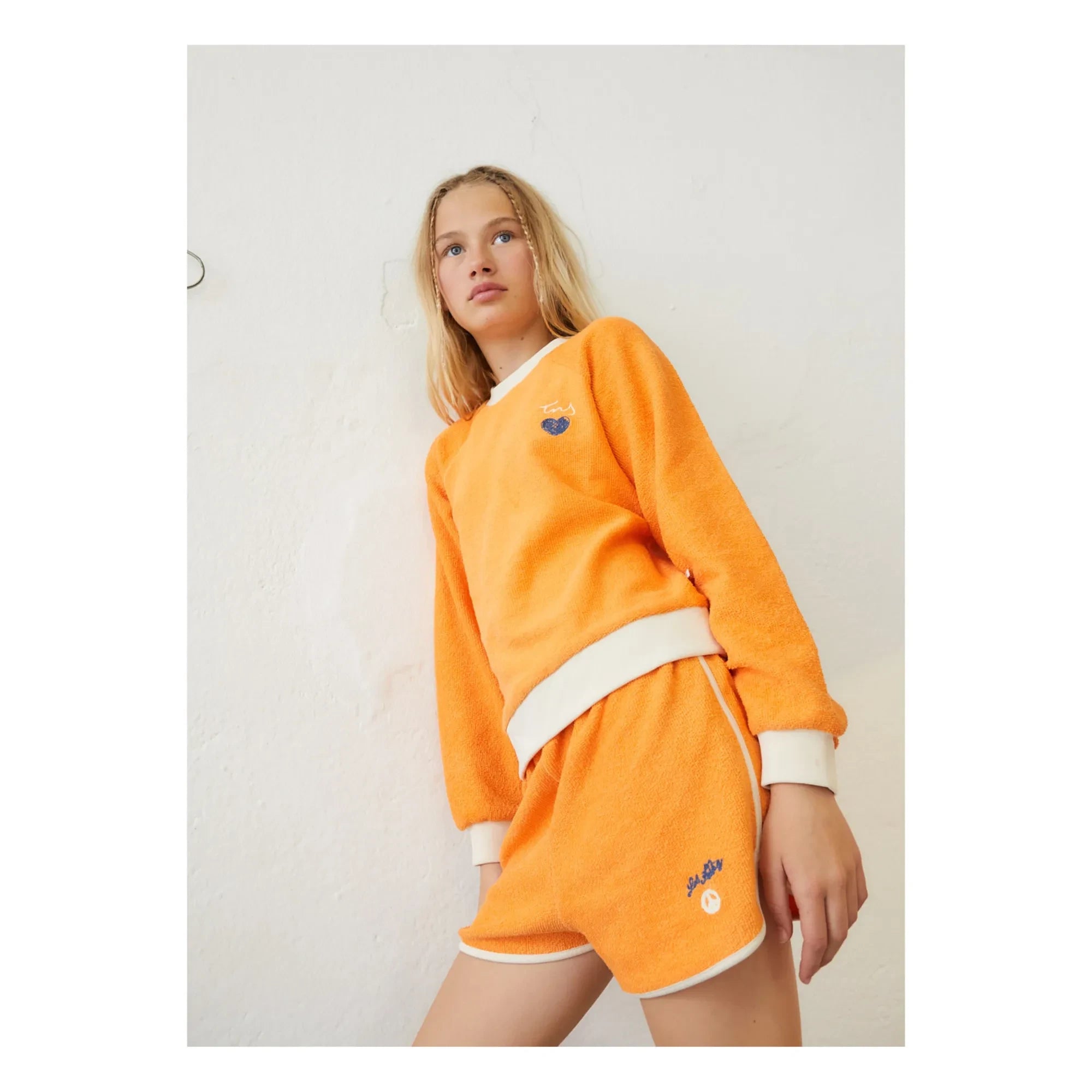 the new society - Compton Towel Shorts | Orange