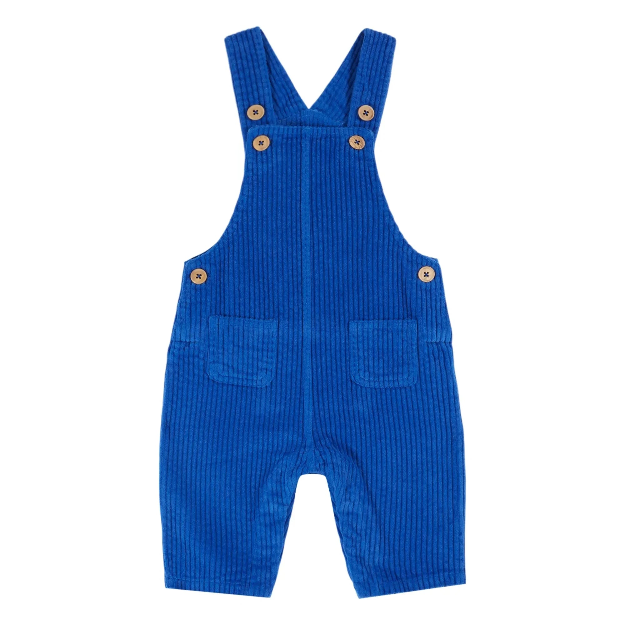 Emile et Ida - Ribbed Velvet Overalls | Royal Blue
