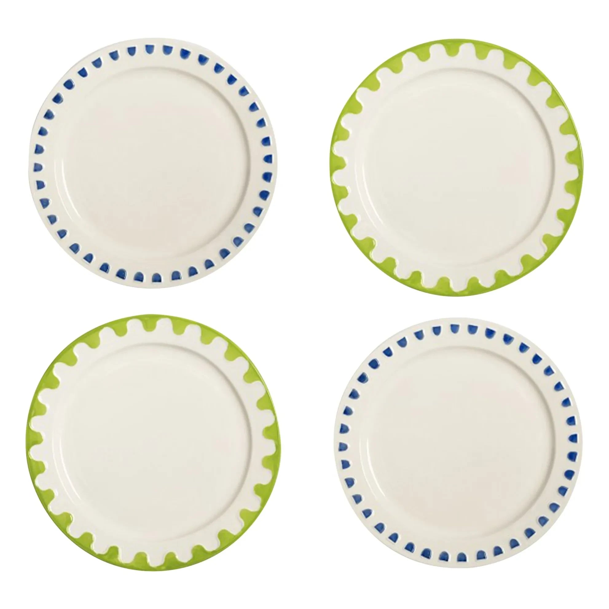 &Klevering - Folk Patterned Plates - Set of 4