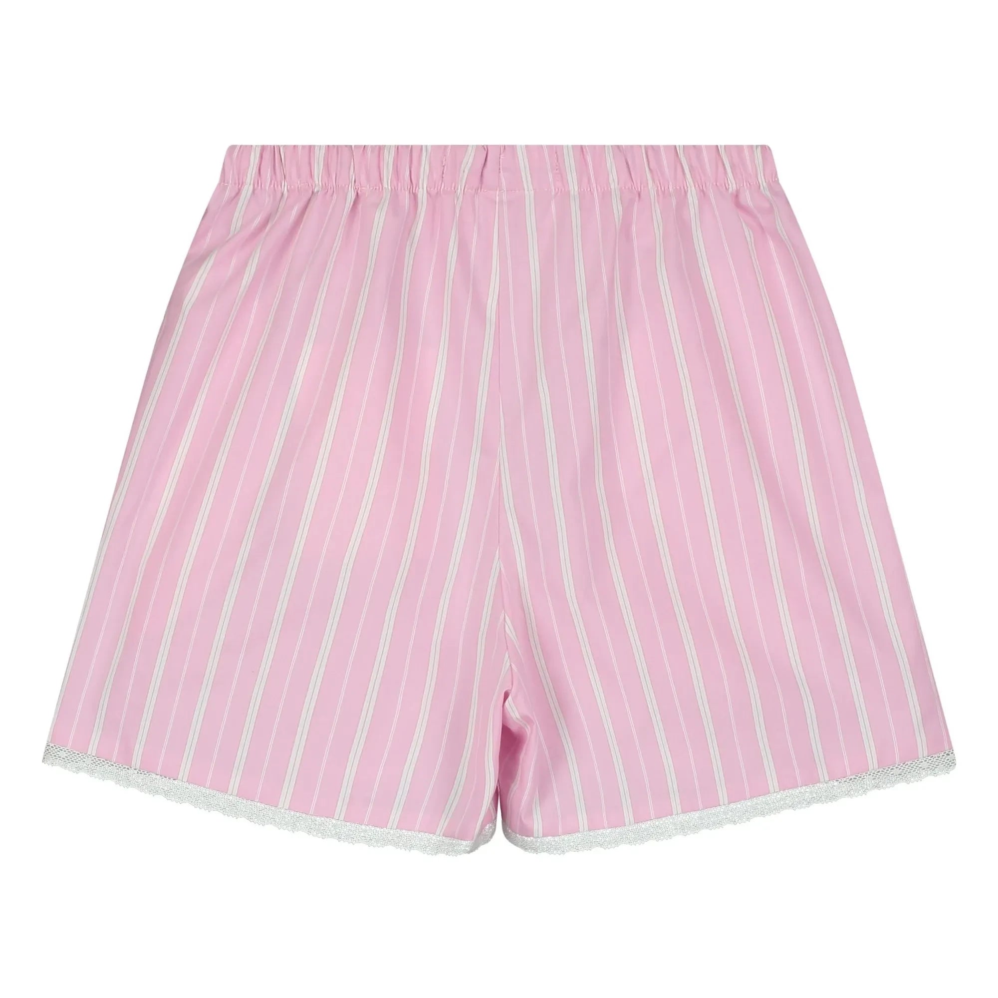 Tangerine - Striped Wide Shorts | Pale Pink