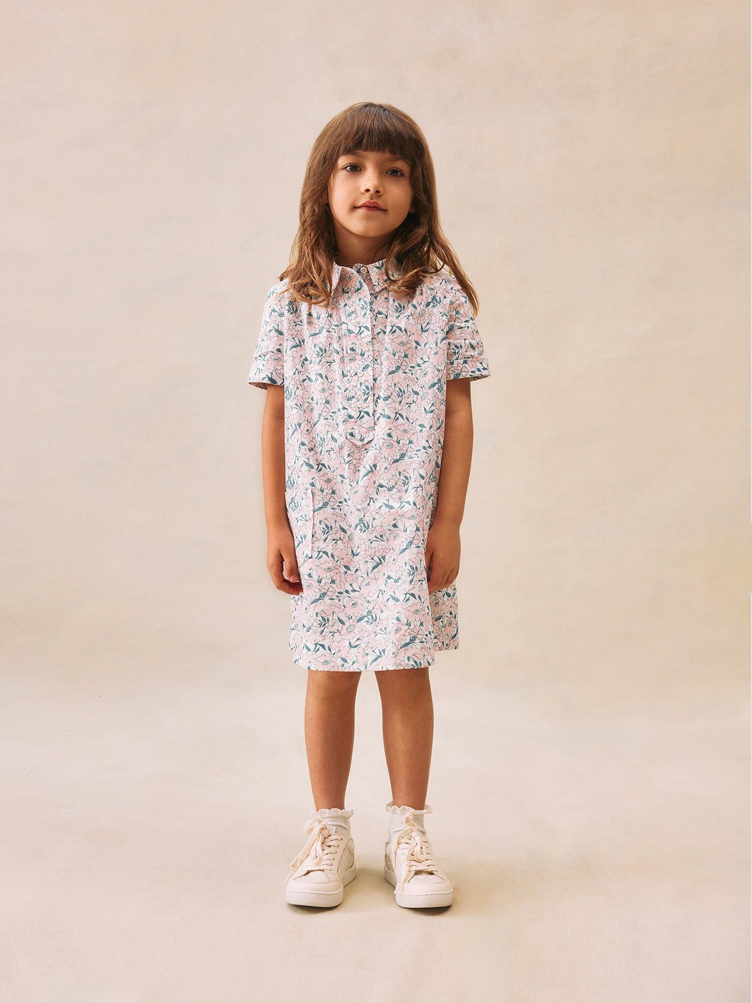 Bonpoint Girls Floral Emiliana Dress in Pink