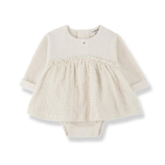 1+ In The Family Nicoline Dress - Ecru-Dresses-Ecru-12m | Natural Baby Shower