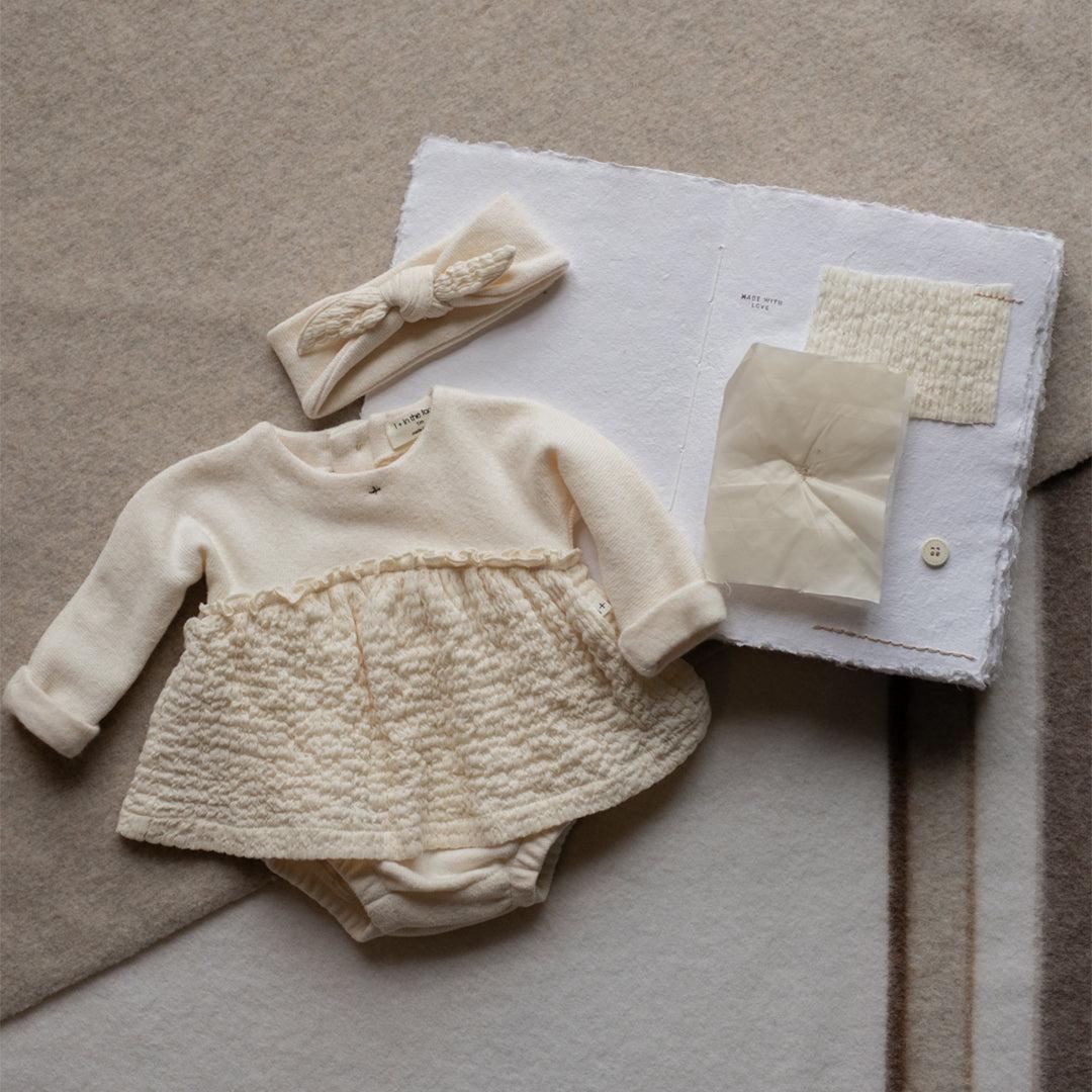 1+ In The Family Nicoline Dress - Ecru-Dresses-Ecru-12m | Natural Baby Shower