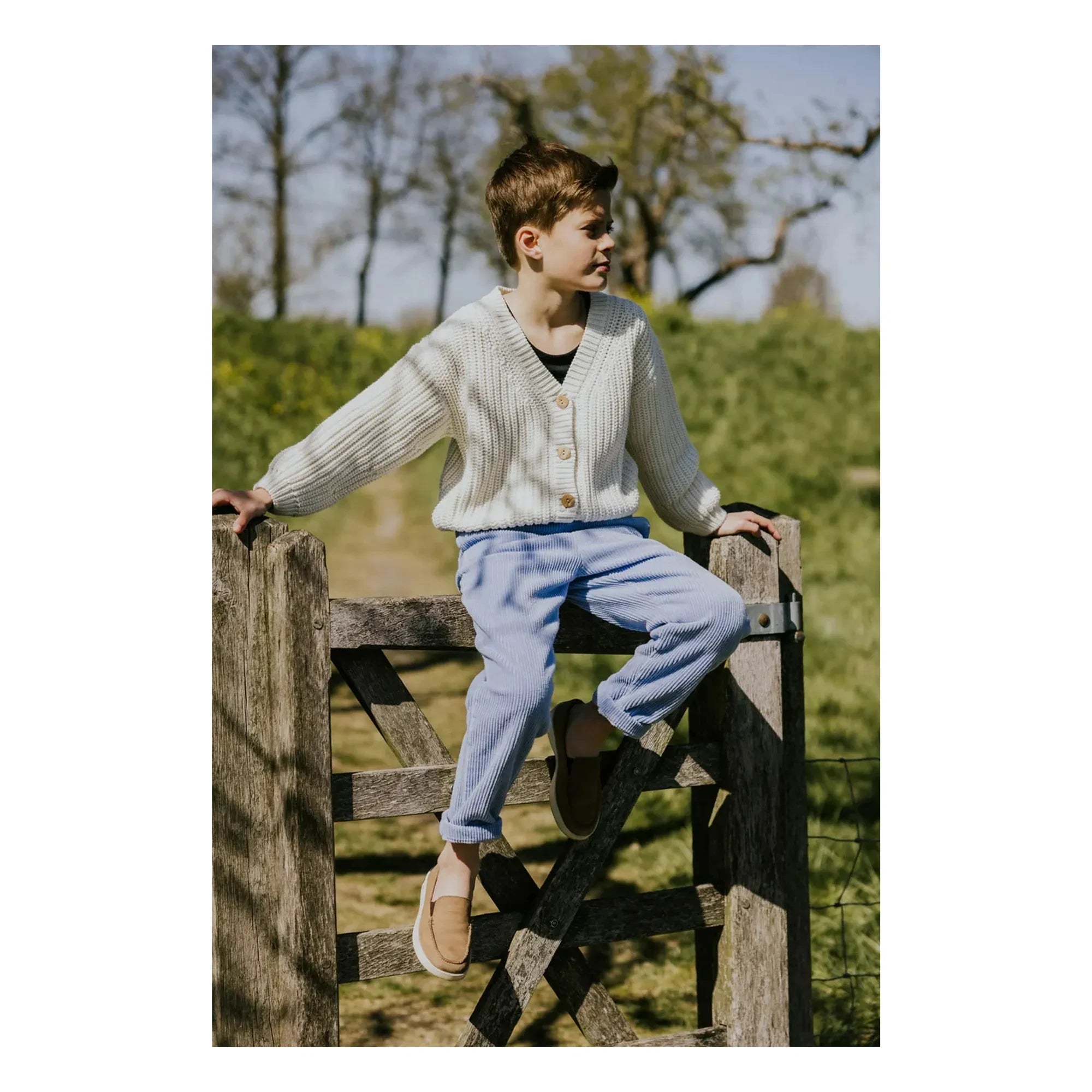 Yuki - Organic Velvet Pants | Light Blue