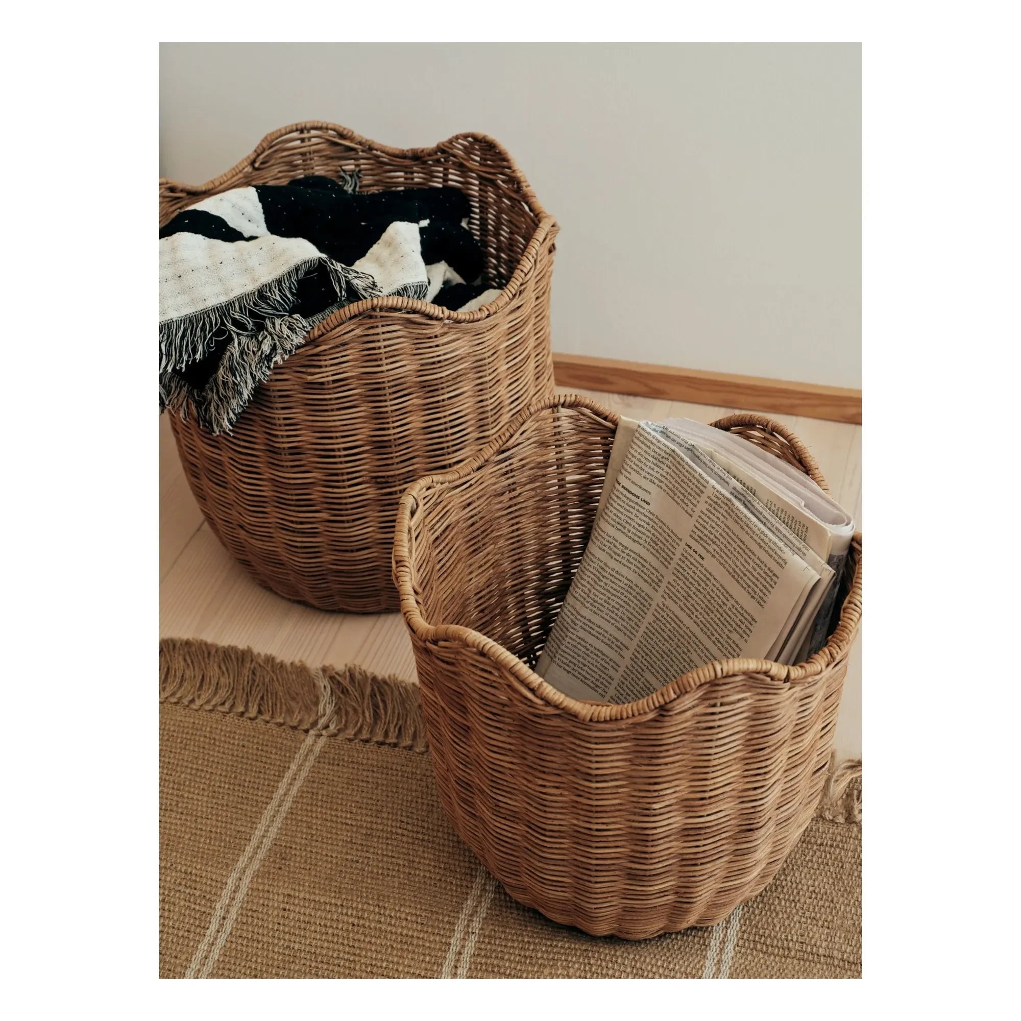 Broste Copenhagen - Lola Rattan Storage Baskets - Set of 2