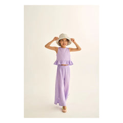 Cozmo - Blair Cotton Fleece Blouse | Lavender