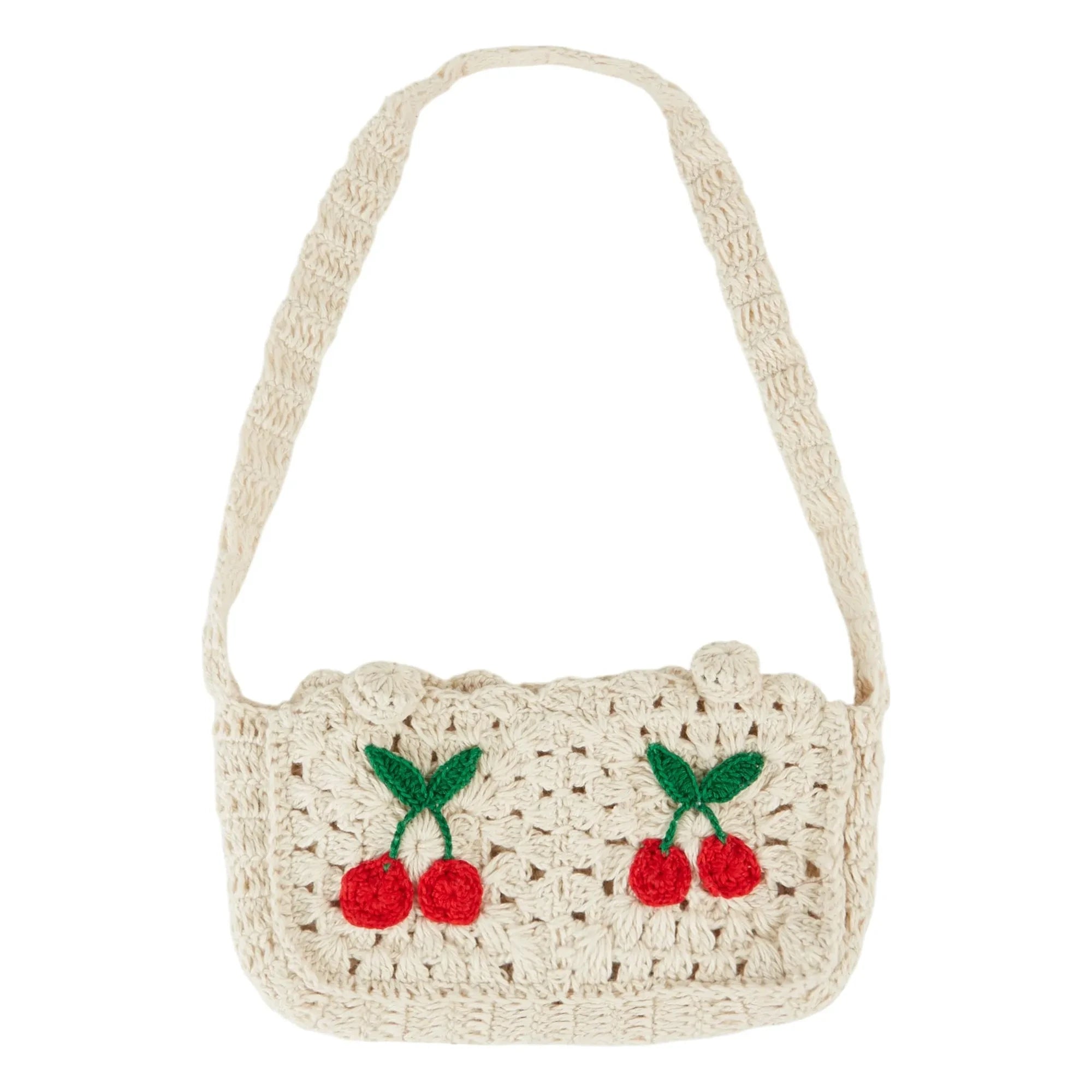 Emile et Ida - Cherry Knit Bag | Cream