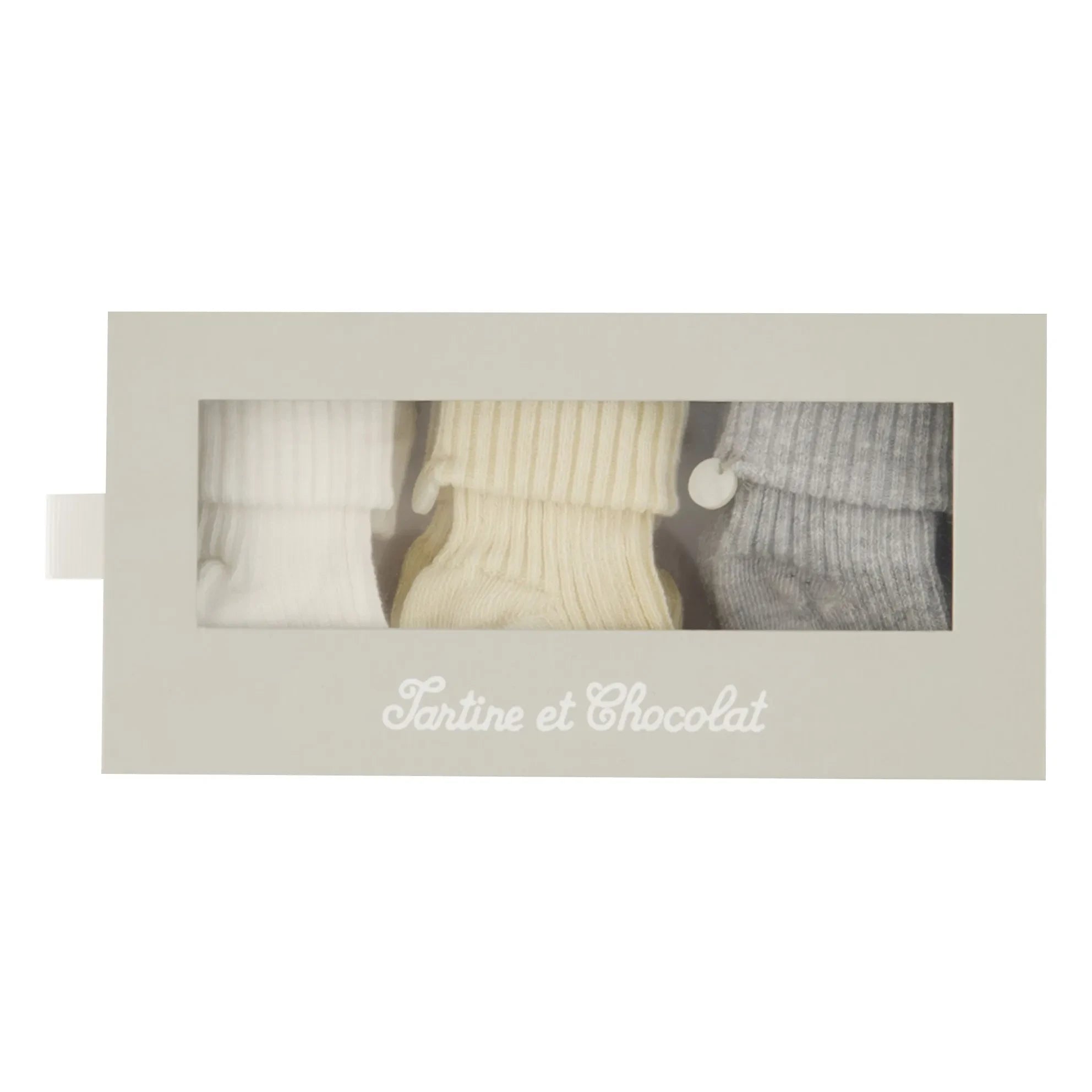 Tartine et Chocolat - Set of 3 Pairs of Socks | Ecru