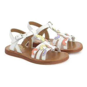 Pom d'Api - Plagette Multi Daisy sandaletler | Beyaz