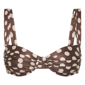 Faithfull the Brand - Polka Dot Top Swimsuit | Chocolate