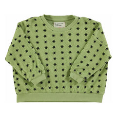 Piupiuchick - Ribbed Star Sweatshirt Organic Cotton | Green