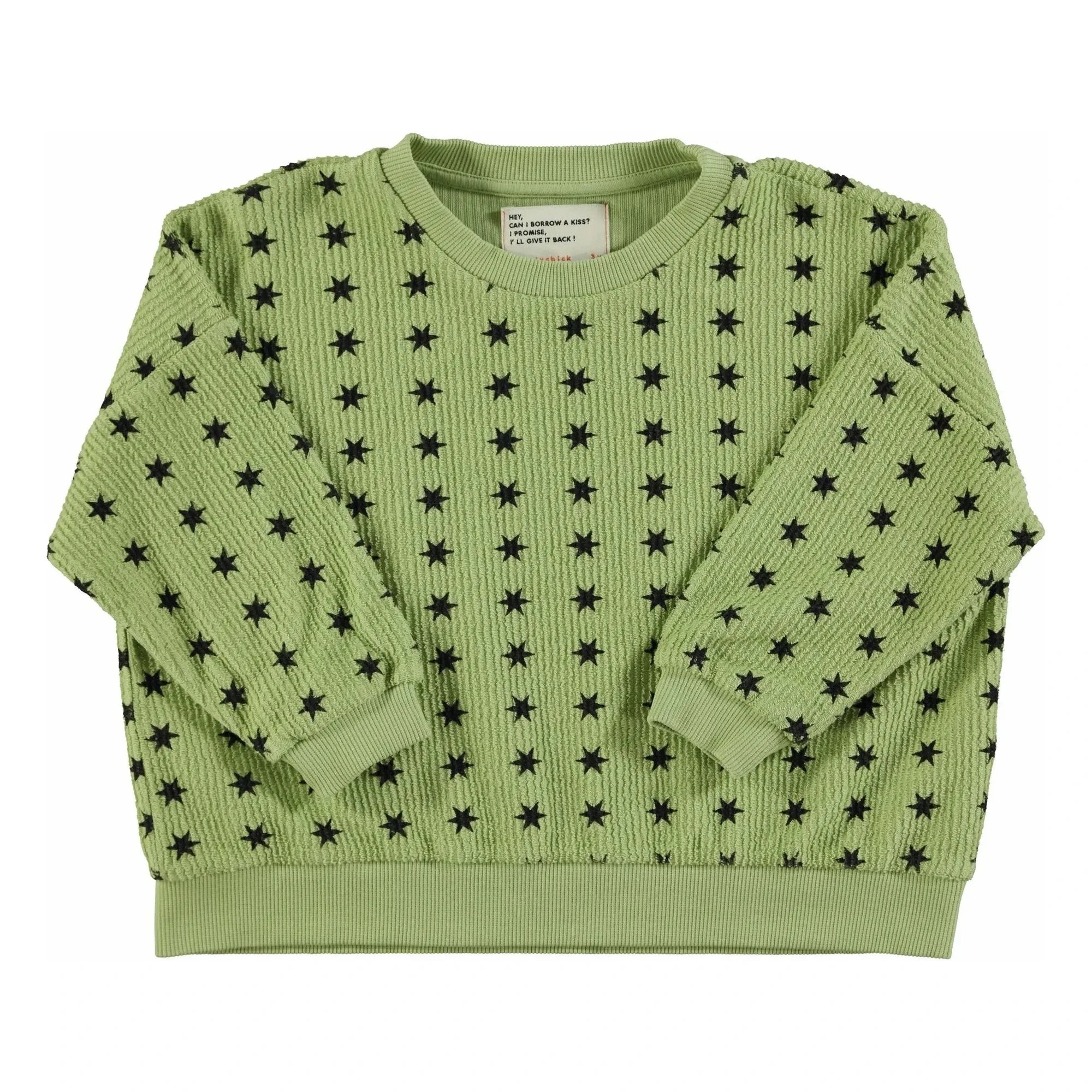 Piupiuchick - Ribbed Star Sweatshirt Organic Cotton | Green