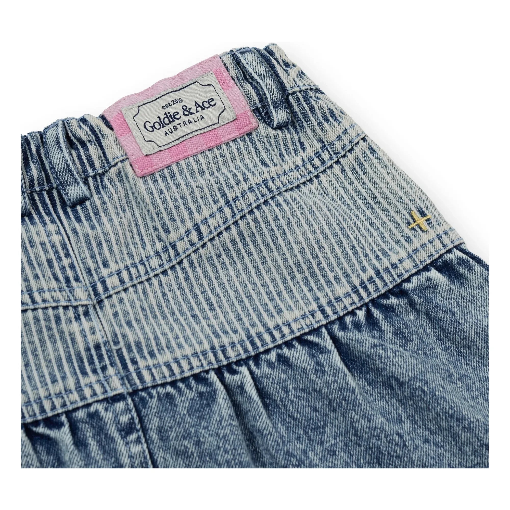 Goldie + Ace - Peplum Denim Skirt | Blue