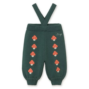 Tinycottons - Mushroom Pattern Knitted Trousers | Green