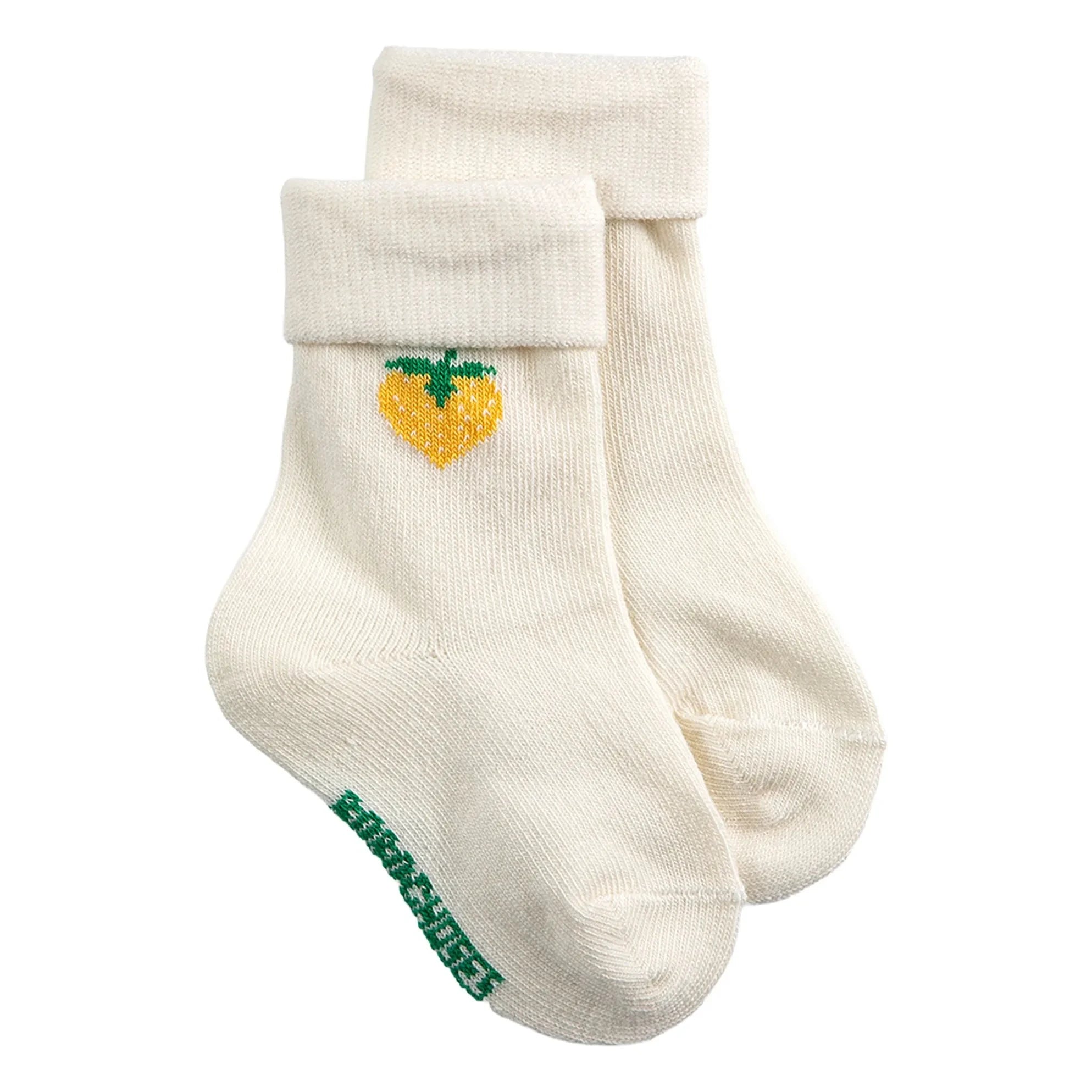 Bobo Choses - Set of 2 Pairs of Organic Cotton Strawberry Print Socks | Yellow
