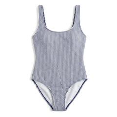 Smallable Kid - Salma Striped Swimsuit | Navy Blue