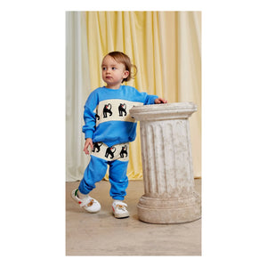 Mini Rodini - Panther organik pamuklu sweatshirt | Azure mavi