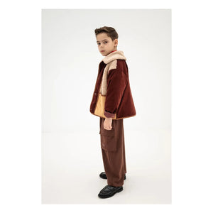 Repose AMS - Sherpa-Style Ribbed Corduroy Jacket | Burgundy