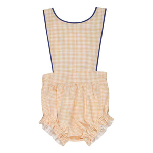 THE LiTTLE POETS - Light Yellow | Carreaux Romper