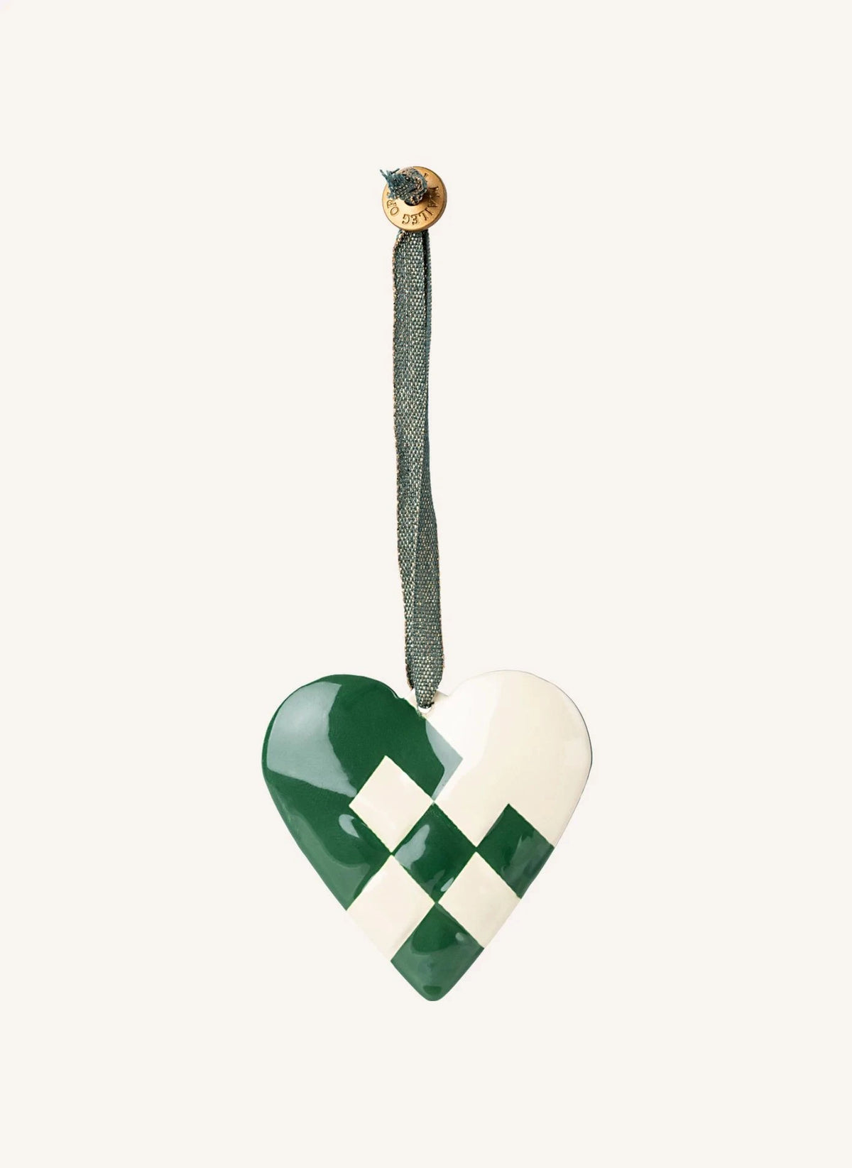 Maileg - Metal Heart Christmas Ornament | Dark Green