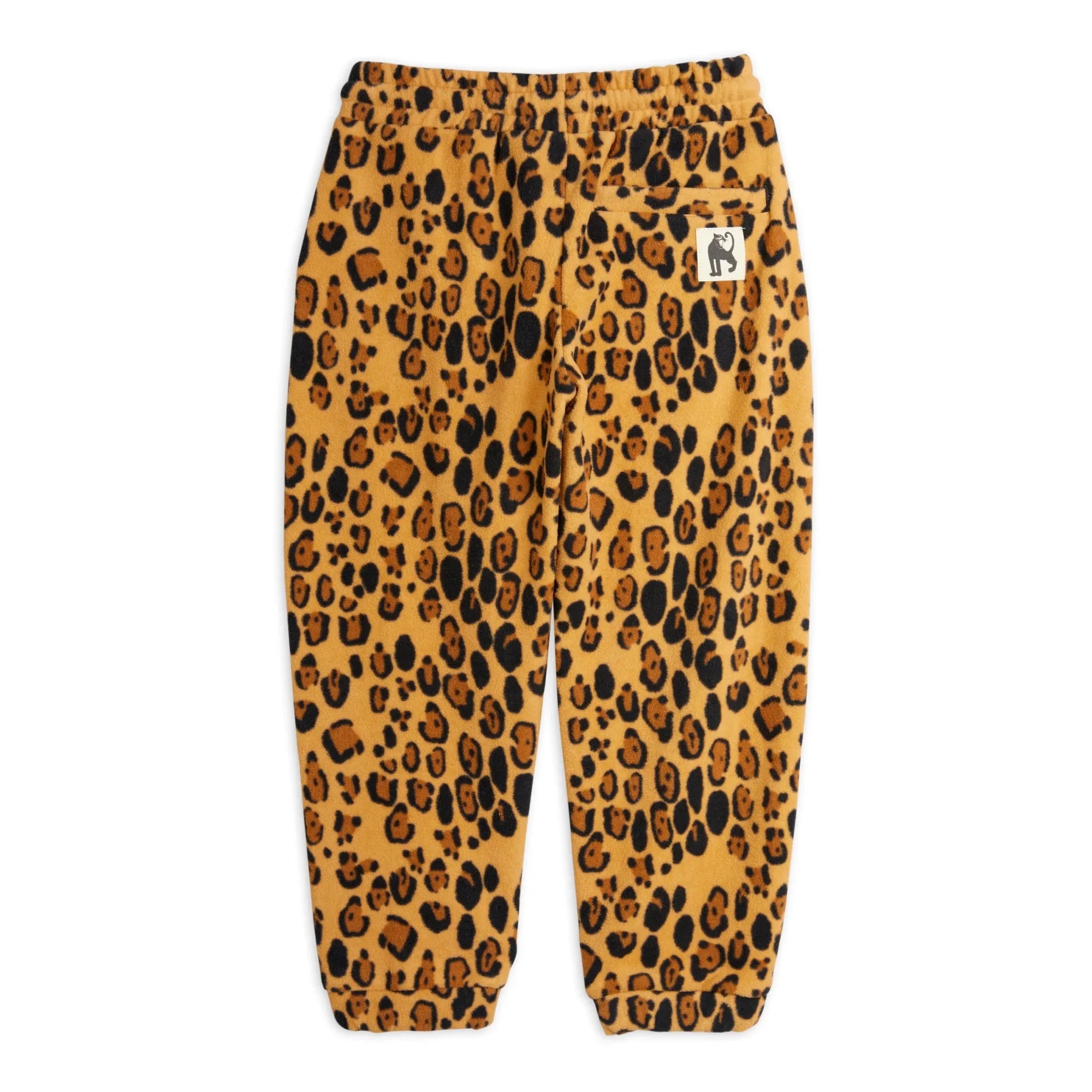 Mini Rodini - Recycled Polyester Leopard Print Jogger | Beige