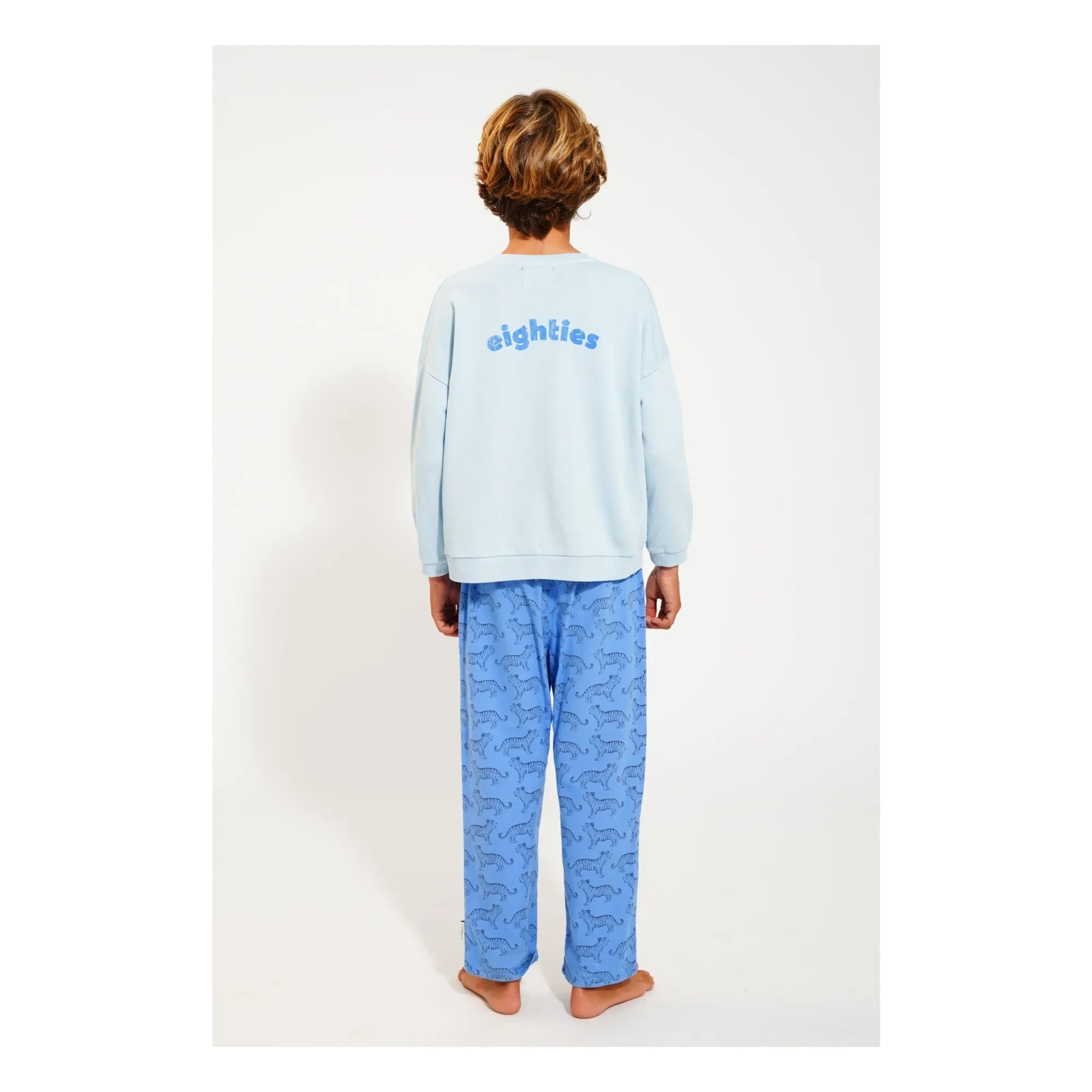 Piupiuchick - Eighties organic cotton sweatshirt | Light Blue