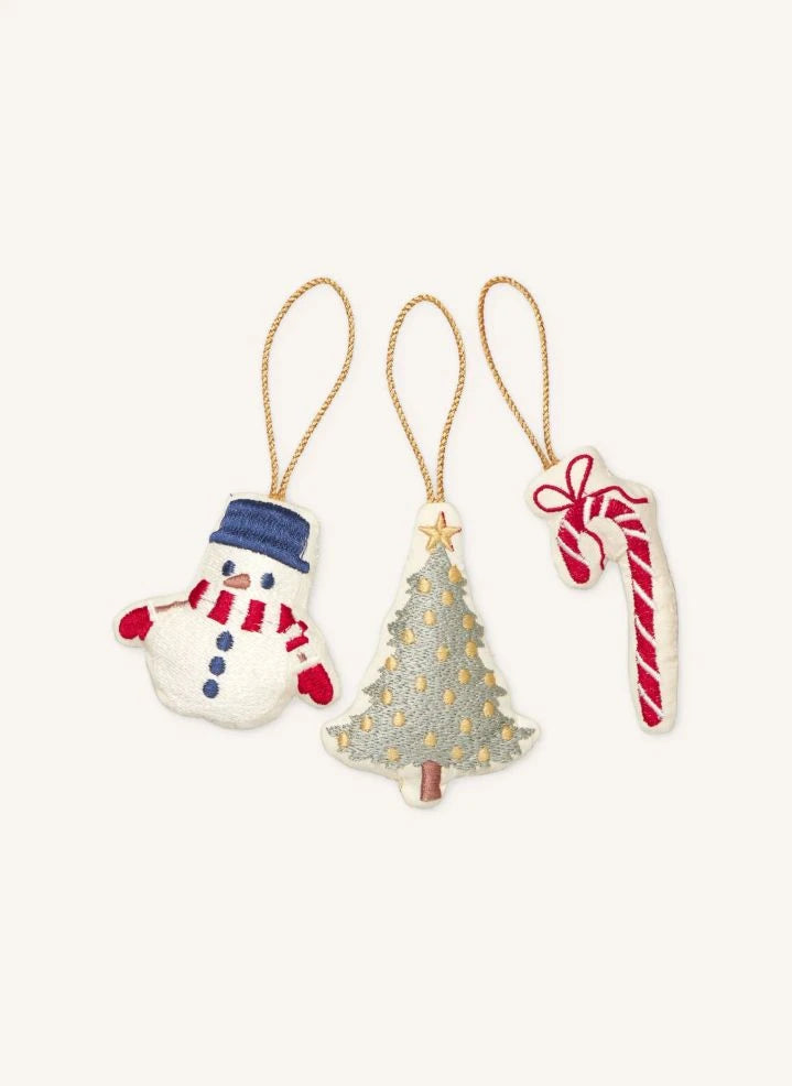Cam Cam - Kardan Adam Noel süsleri - 3'lü Set