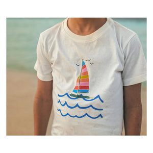 Pepita & Me - Sailboat printed T-shirt | White