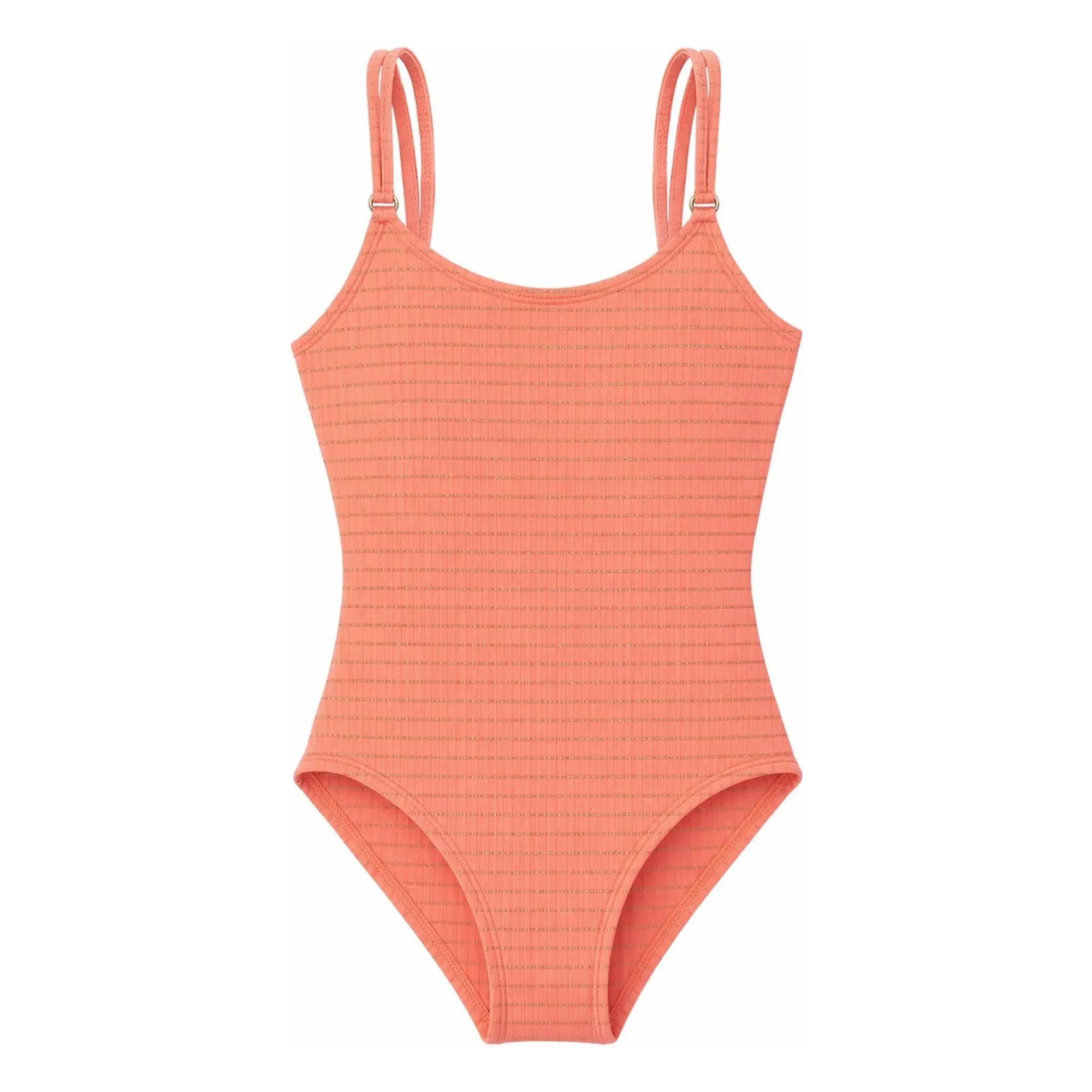 Lison Paris - Calypso Metallic Tek Parça Mayo | Mercan