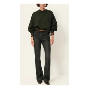 Sessùn - Yuki Metallic Sweatshirt | Dark Green