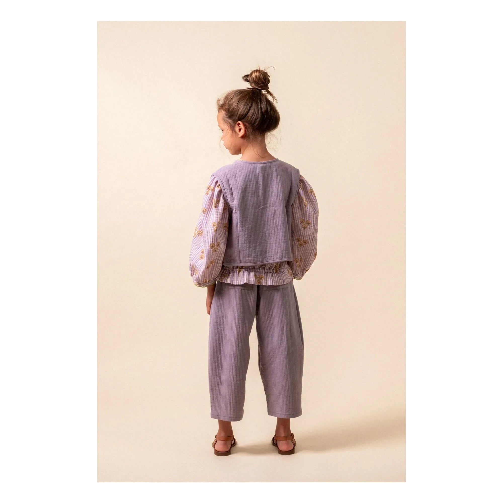 birinit - Vintage Cotton Sleeveless Jacket | Plum