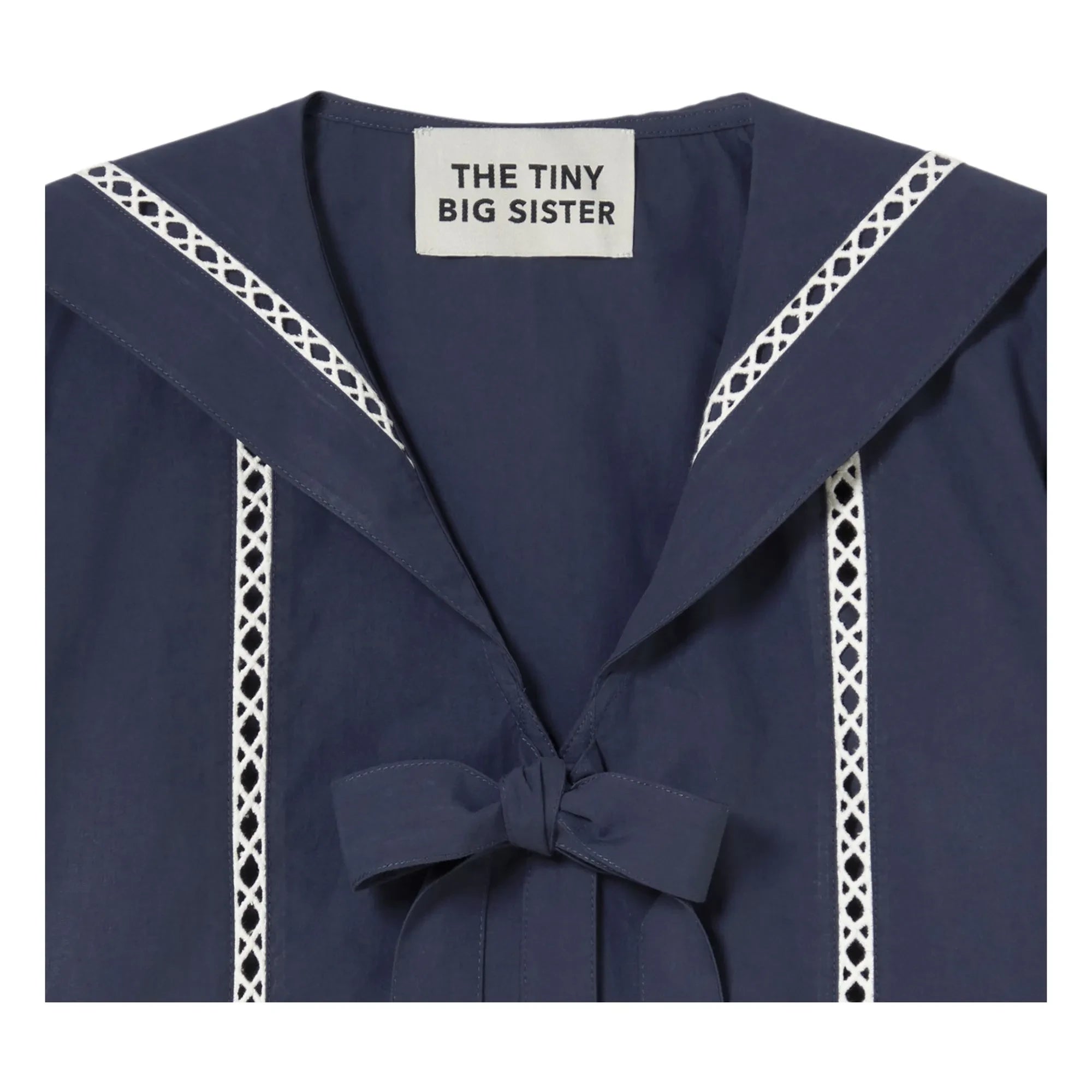 The Tiny Big Sister - Sailor Cotton Blouse | Navy Blue