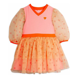 Mini Rodini - Polka Dot Tulle Dress | Pink