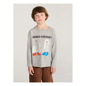 Bobo Choses - Bobo Choses Organic Cotton Ghost T-shirt | Grey Marl