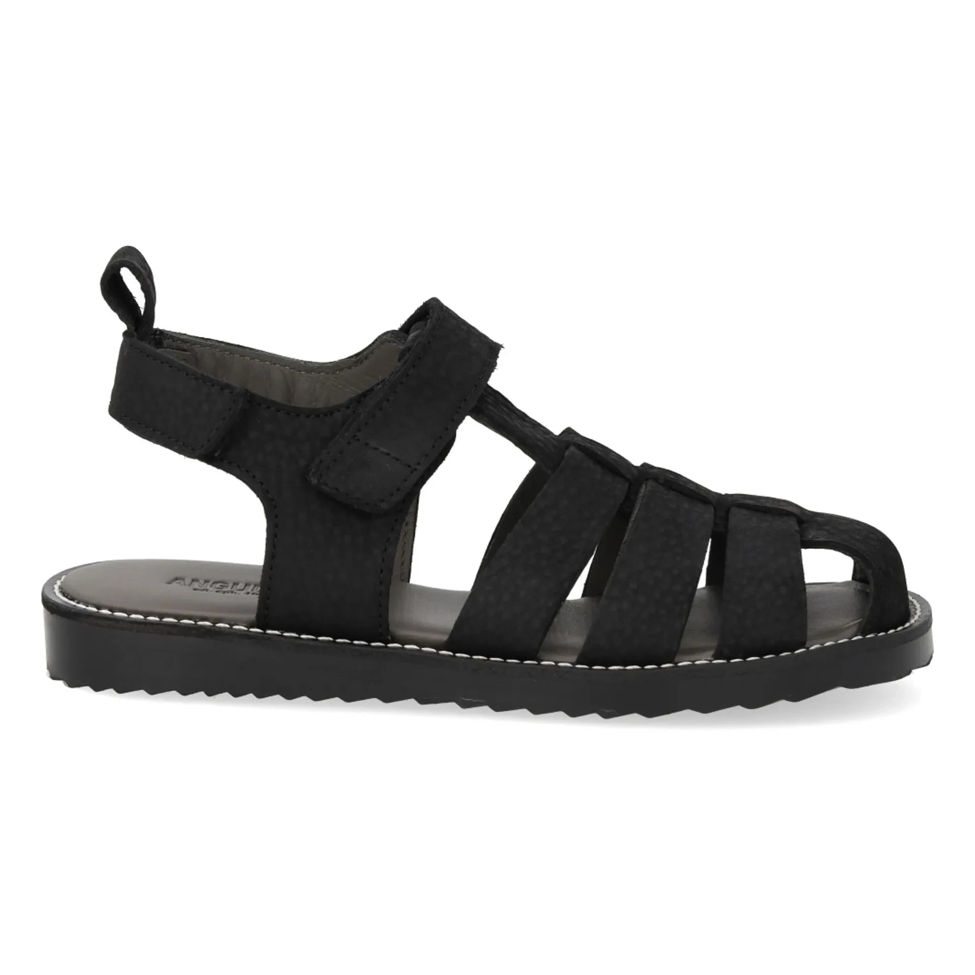 Angulus - Peach Nubuck Sandal | Black